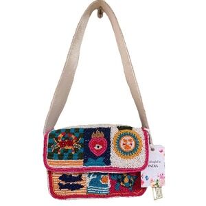 New Release Handcrafted In India Pink Evil Eye Heart Beaded Bag Viral TikTok